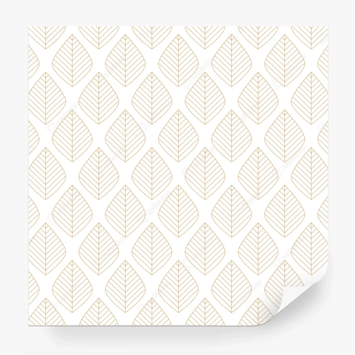 Fototapete elegantes goldenes geometrisches blattmuster – Wallnifity®