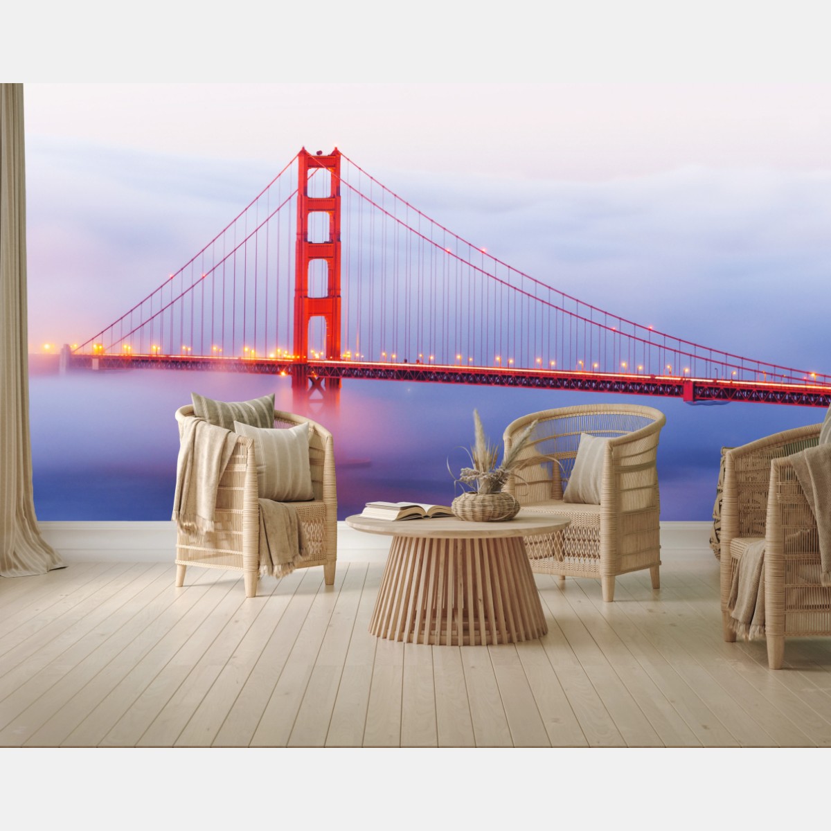 Fototapete Golden Gate brücke im nebel – Wallnifity®