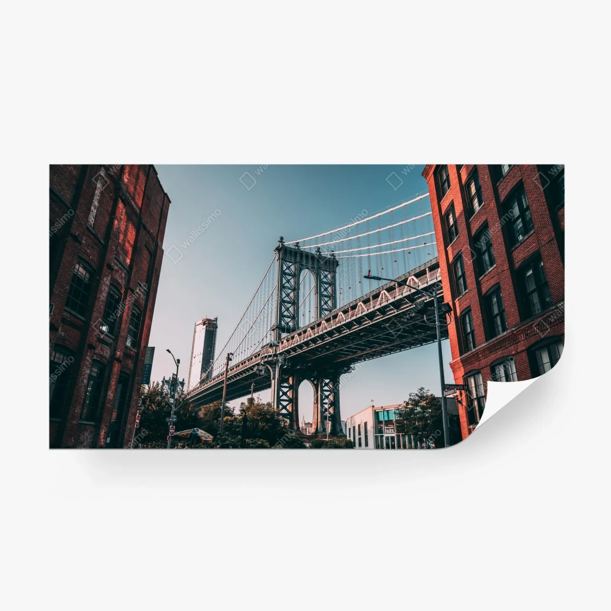 Fototapete Manhattan brücke in urbaner perspektive – Wallnifity®