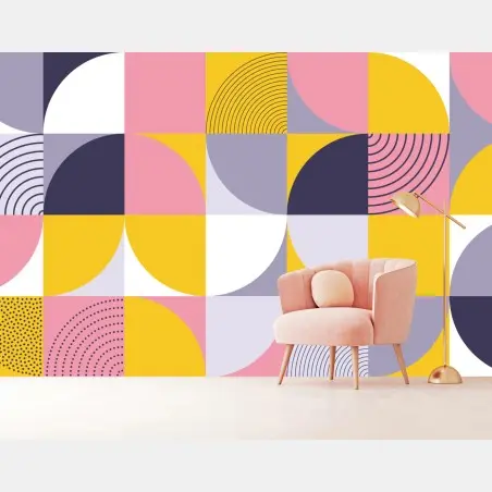 Fototapete pastell geometrisches muster – Wallnifity®