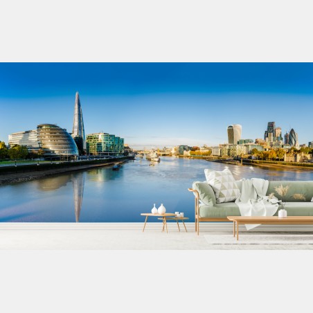 Fototapete London panoramablick über dem fluss – Wallnifity®