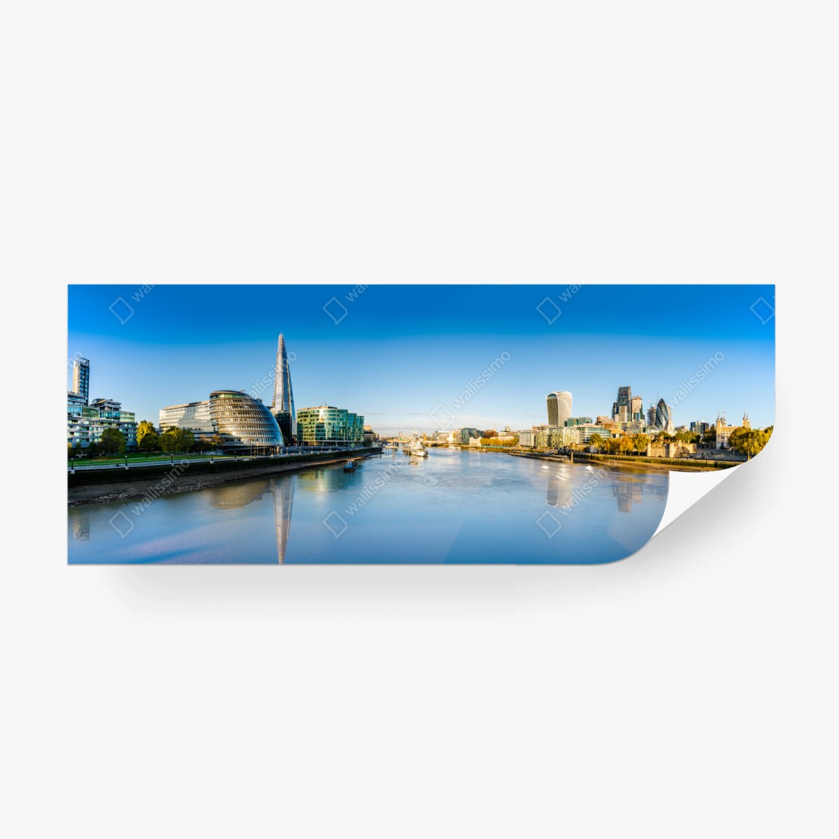 Fototapete London panoramablick über dem fluss – Wallnifity®