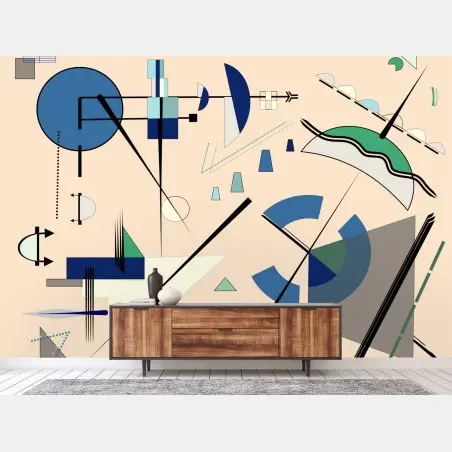 Fototapete geometrische pastellkomposition – Wallnifity®
