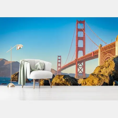 Fototapete Golden Gate Bridge über der bucht von San Francisco – Wallnifity®