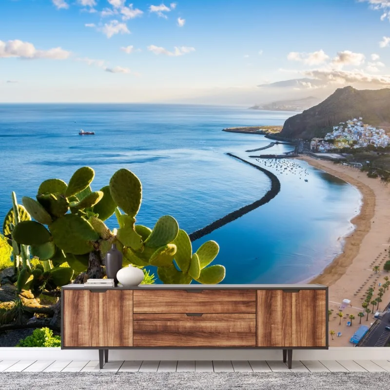 Fototapete sonniger strand Las Teresitas panorama – Wallnifity®