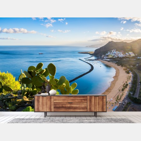 Fototapete sonniger strand Las Teresitas panorama – Wallnifity®