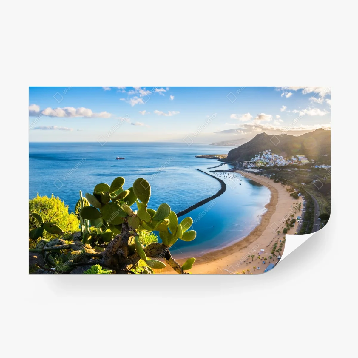 Fototapete sonniger strand Las Teresitas panorama – Wallnifity®