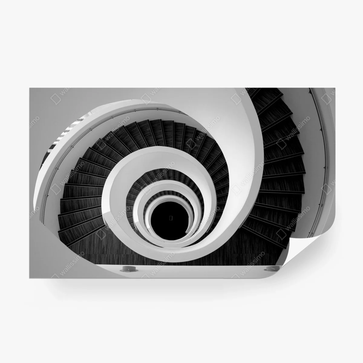 Fototapete spiraltreppe in monochrom – Wallnifity® Fototapete spiraltreppe in monochrom – Wallnifity®