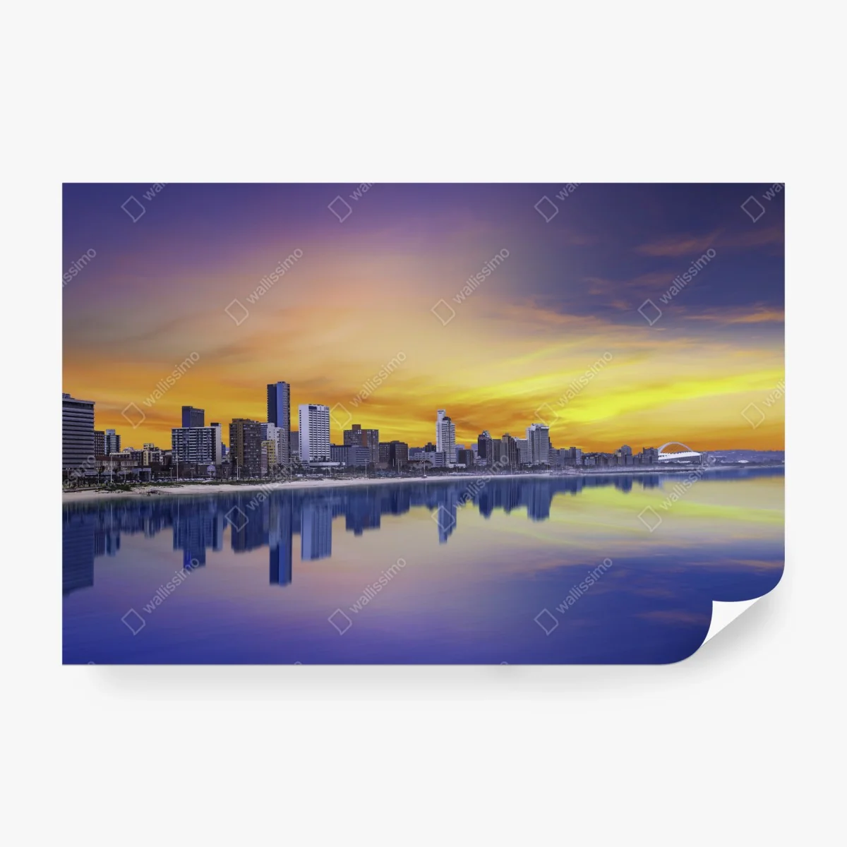 Fototapete Durban dämmerung skyline am strand – Wallnifity® Fototapete Durban dämmerung skyline am strand – Wallnifity®