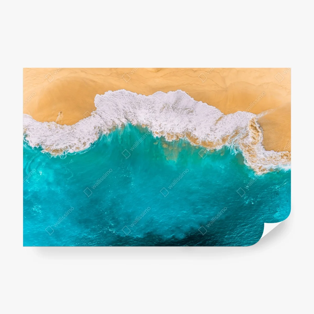 Fototapete türkisblaue wellen am strand Kelingking, Nusa Penida – Wallnifity®