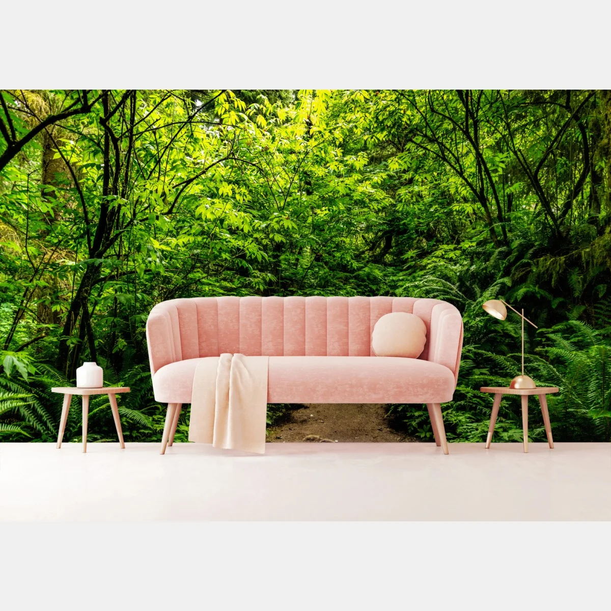 Fototapete üppiger waldpfad – Wallnifity® Fototapete üppiger waldpfad – Wallnifity®