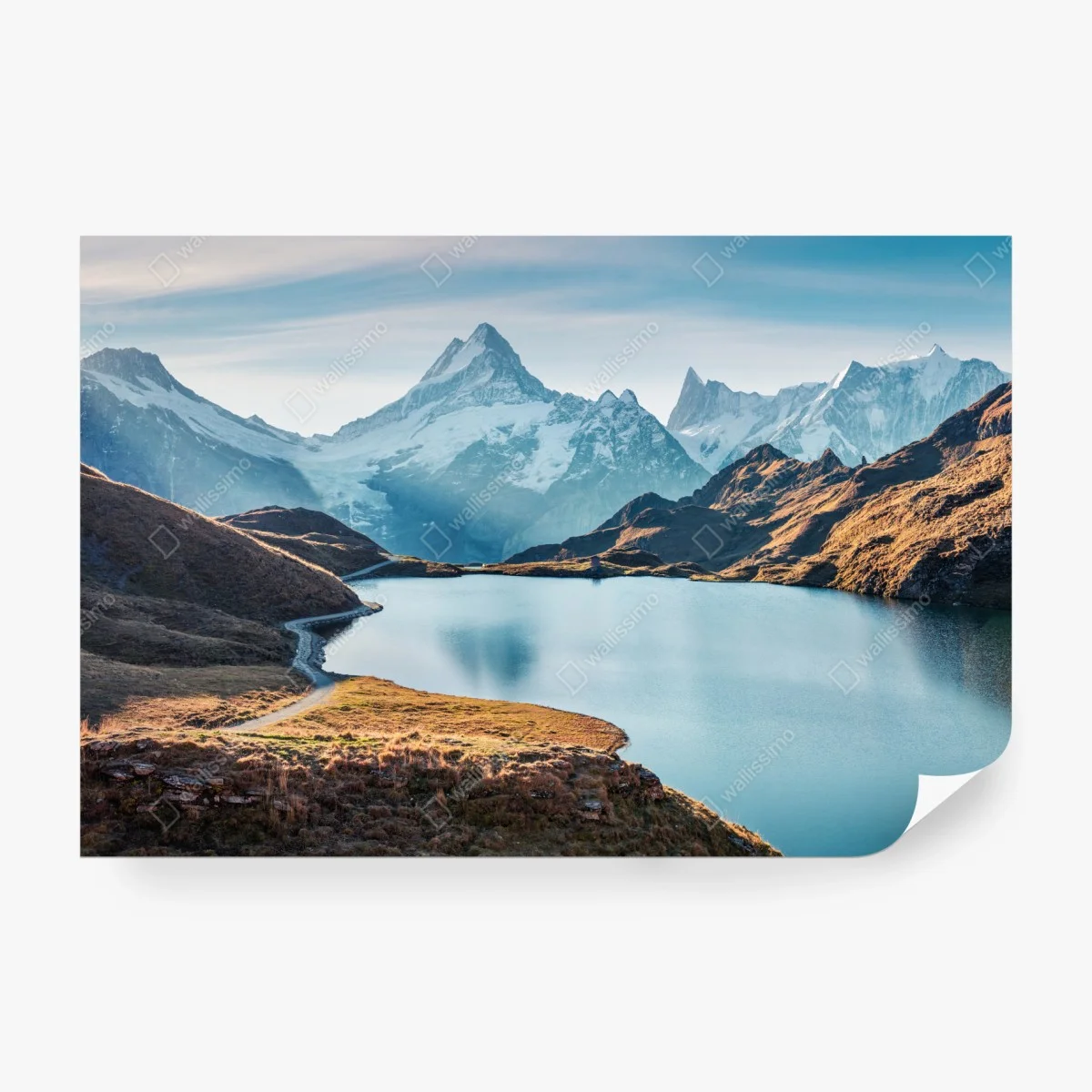 Fototapete sonnenaufgang über Bachalpsee, Schweizer Alpen – Wallnifity®