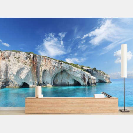Fototapete blaue höhlen auf Zakynthos – Wallnifity®
