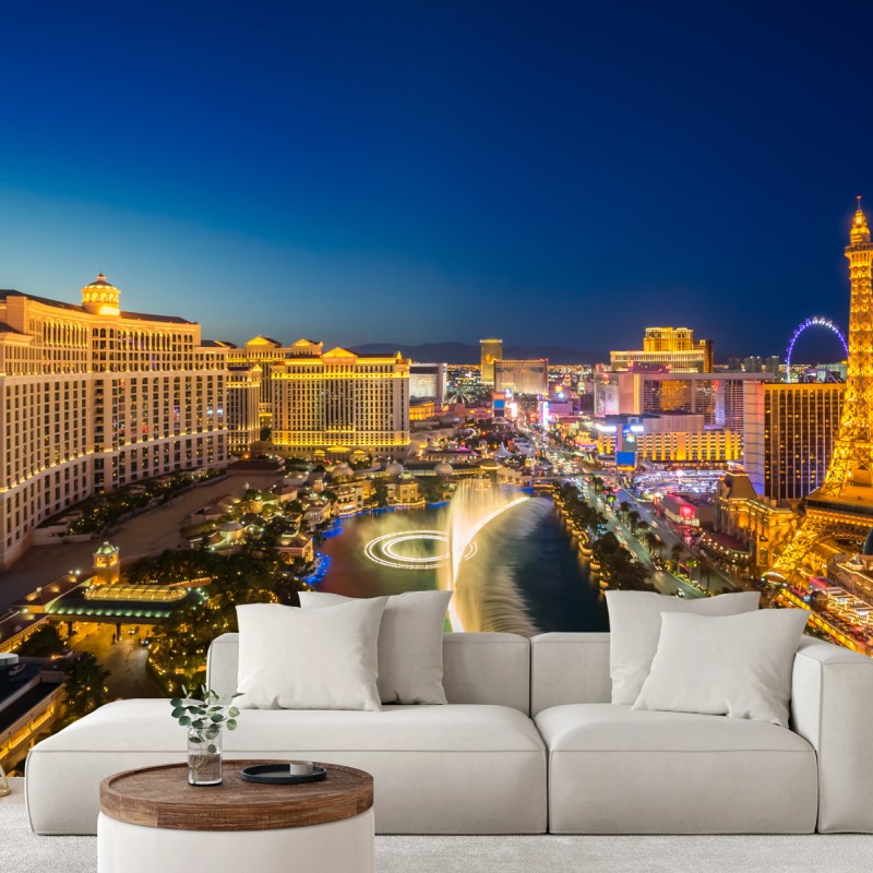 Fototapete Las Vegas skyline bei nacht