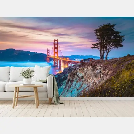 Fototapete Golden Gate Bridge bei dämmerung – Wallnifity®
