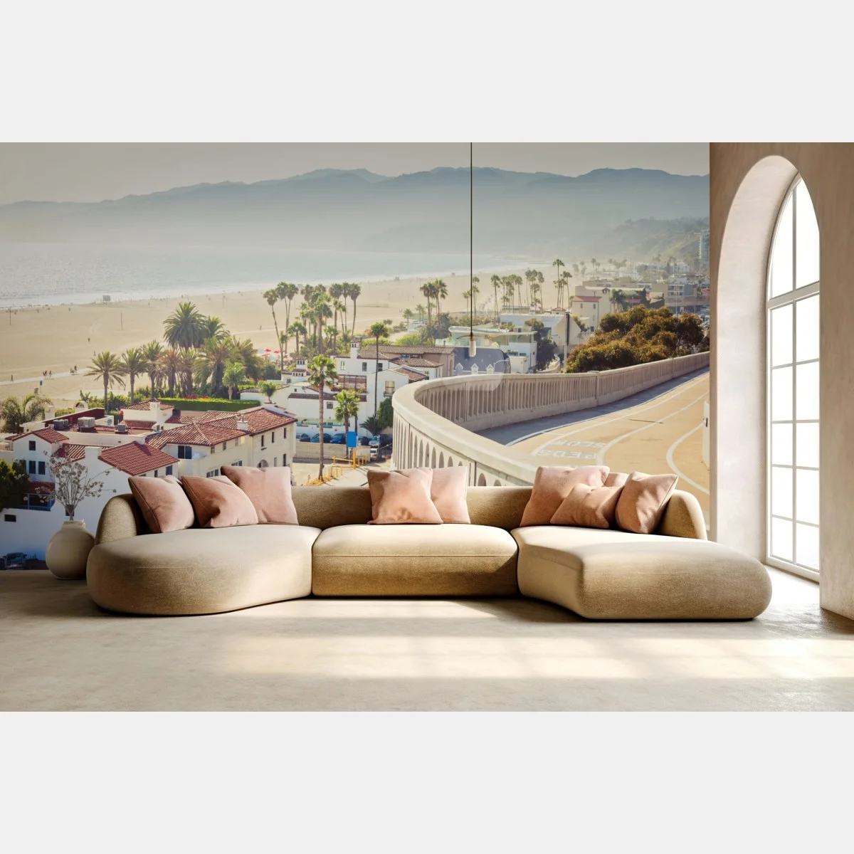 Fototapete Santa Monica küstenpanorama – Wallnifity® Fototapete Santa Monica küstenpanorama – Wallnifity®