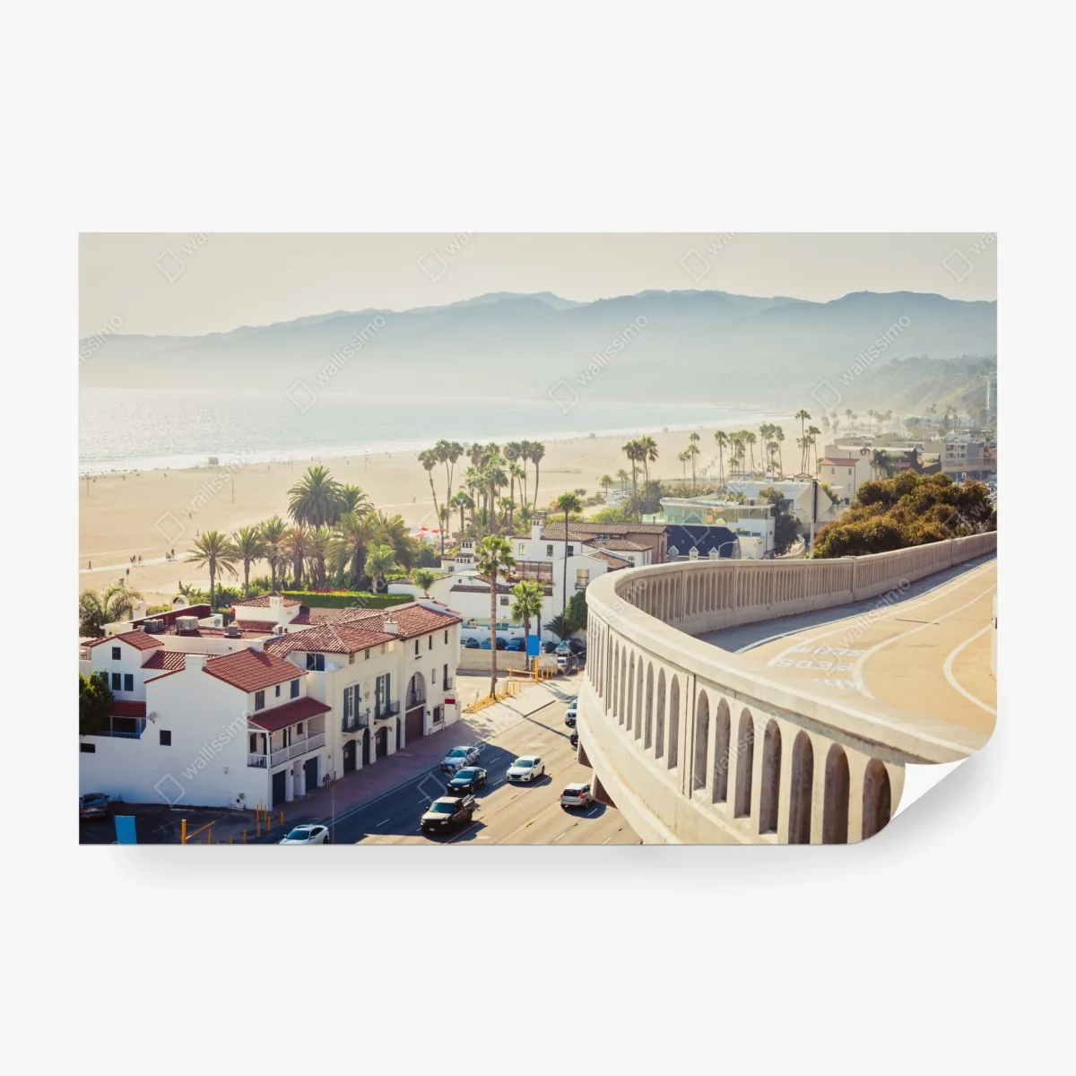 Fototapete Santa Monica küstenpanorama – Wallnifity® Fototapete Santa Monica küstenpanorama – Wallnifity®