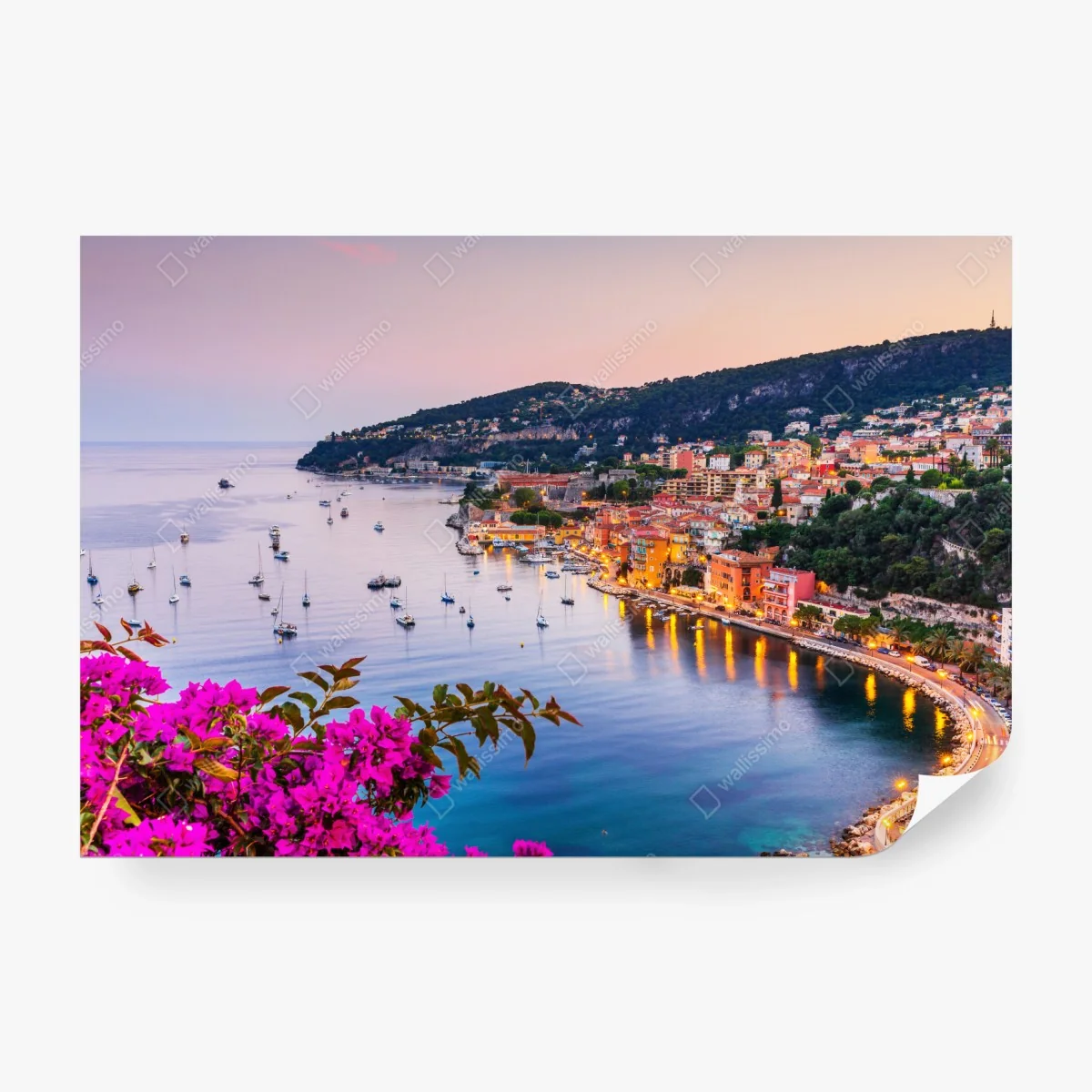 Fototapete sonnenuntergang über Villefranche-sur-Mer – Wallnifity®