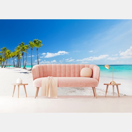 Fototapete palmen am strand von Punta Cana – Wallnifity®