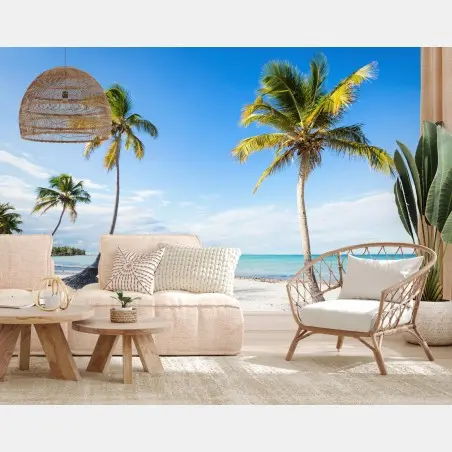 Fototapete tropischer palmenstrand – Wallnifity®