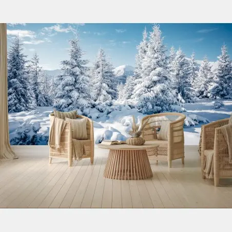 Fototapete winterruhe in den Karpaten – Wallnifity®