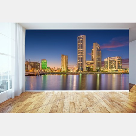 Fototapete Corpus Christi skyline bei dämmerung – Wallnifity®
