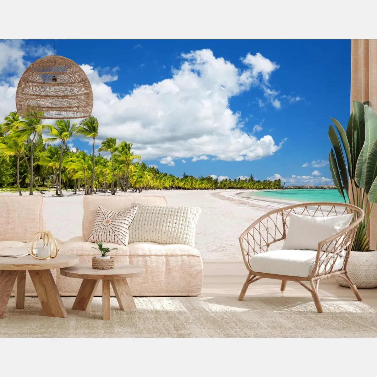Fototapete tropischer strand in Punta Cana – Wallnifity®