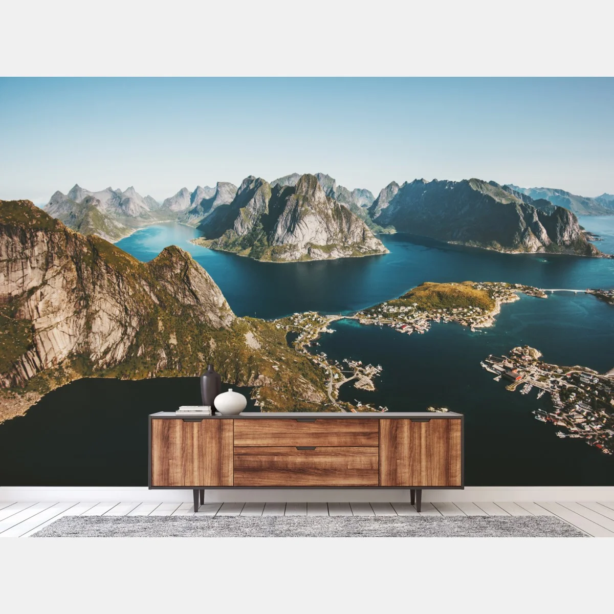 Fototapete majestätische fjordlandschaft – Wallnifity® Fototapete majestätische fjordlandschaft – Wallnifity®