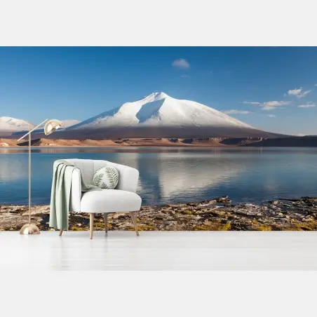 Fototapete Laguna Verde spiegelung in Atacama – Wallnifity®