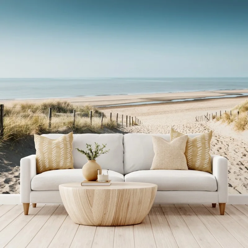 Fototapete sanddünen und ruhige Nordsee bei Noordwijk – Wallnifity®