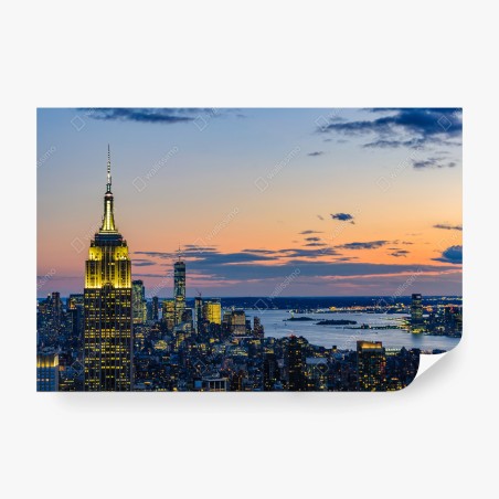 Fototapete New York skyline bei dämmerung – Wallnifity®