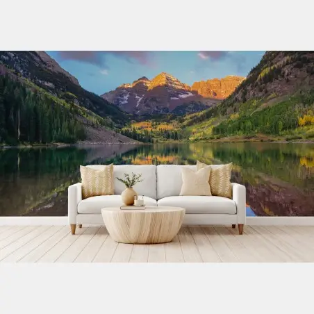 Fototapete sonnenaufgang bei Maroon Bells – Wallnifity®