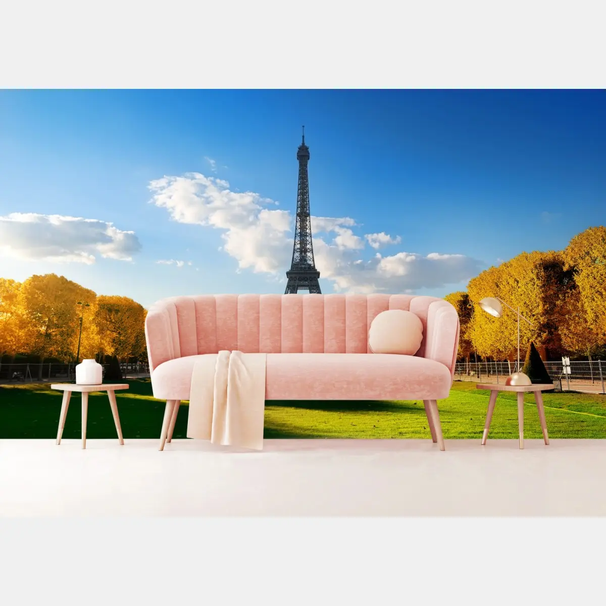 Fototapete frühling am Champs de Mars, Eiffelturm, Paris – Wallnifity®