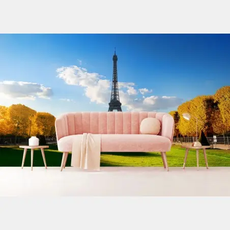 Fototapete frühling am Champs de Mars, Eiffelturm, Paris – Wallnifity®
