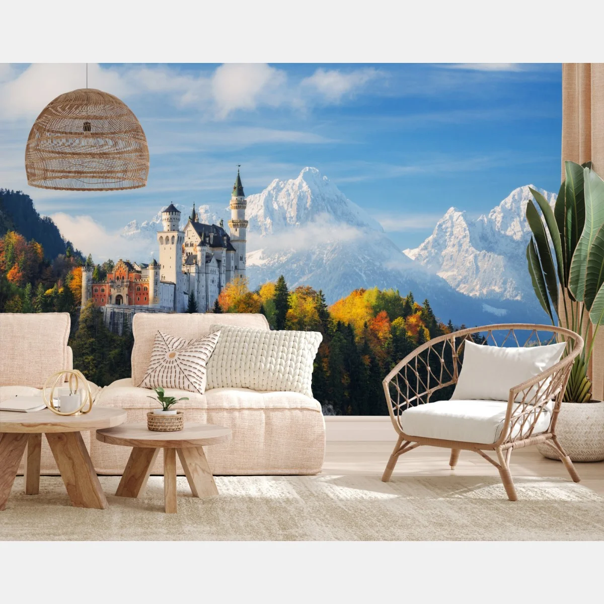 Fototapete märchenschloss in den Alpen – Wallnifity® Fototapete märchenschloss in den Alpen – Wallnifity®