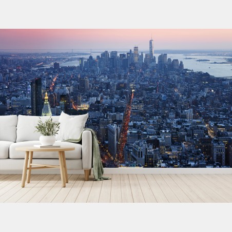 Fototapete sonnenuntergang über Manhattan skyline – Wallnifity®