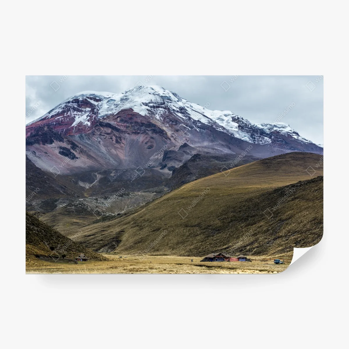 Fototapete majestätisches schneebedecktes bergtal – Wallnifity®