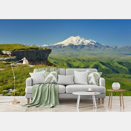 Fototapete majestätischer Elbrus am morgen – Wallnifity®