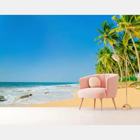 Fototapete tropischer palmenstrand – Wallnifity®