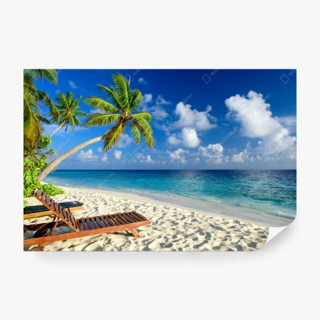 Fototapete tropischer strand auf den Malediven – Wallnifity®