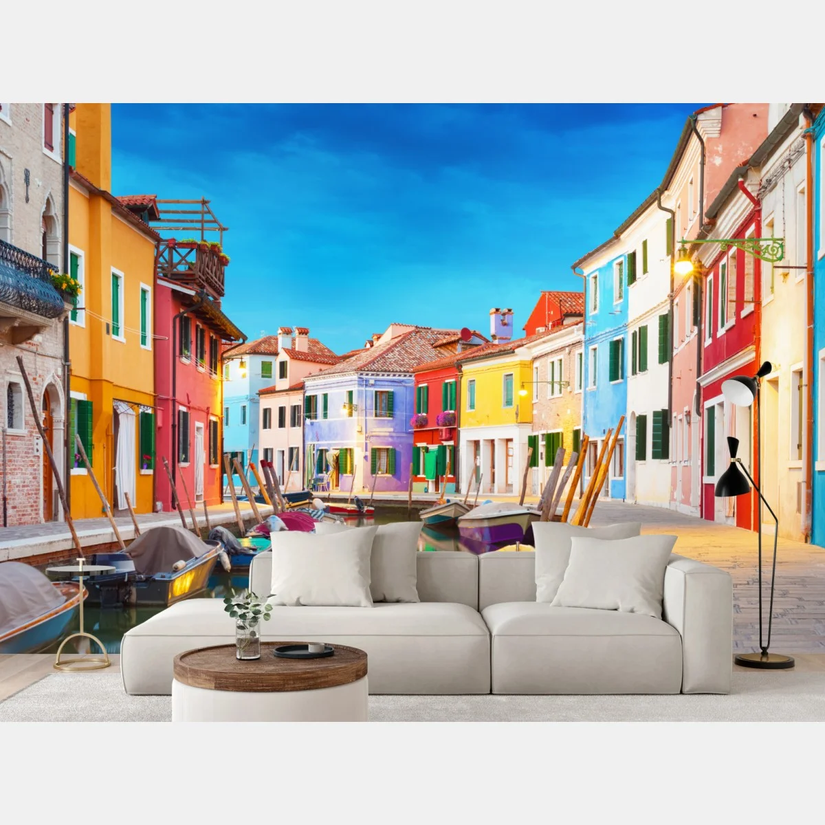 Fototapete bunte häuser in Burano, Venedig – Wallnifity® Fototapete bunte häuser in Burano, Venedig – Wallnifity®