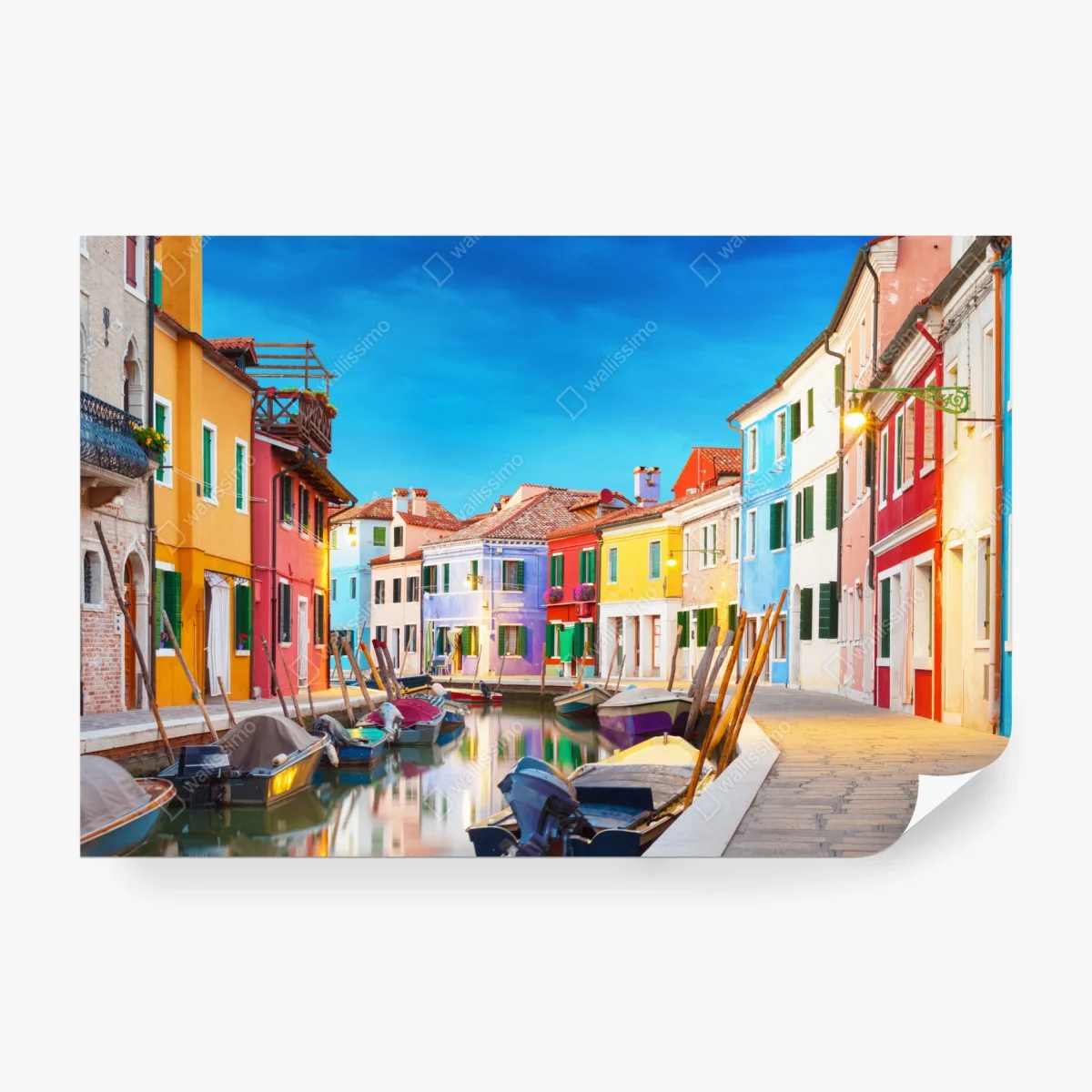 Fototapete bunte häuser in Burano, Venedig – Wallnifity® Fototapete bunte häuser in Burano, Venedig – Wallnifity®