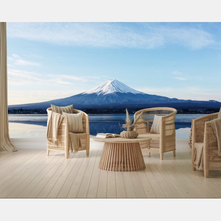 Fototapete berg Fuji spiegelung im see – Wallnifity®