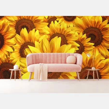 Fototapete goldene sonnenblumen – Wallnifity®