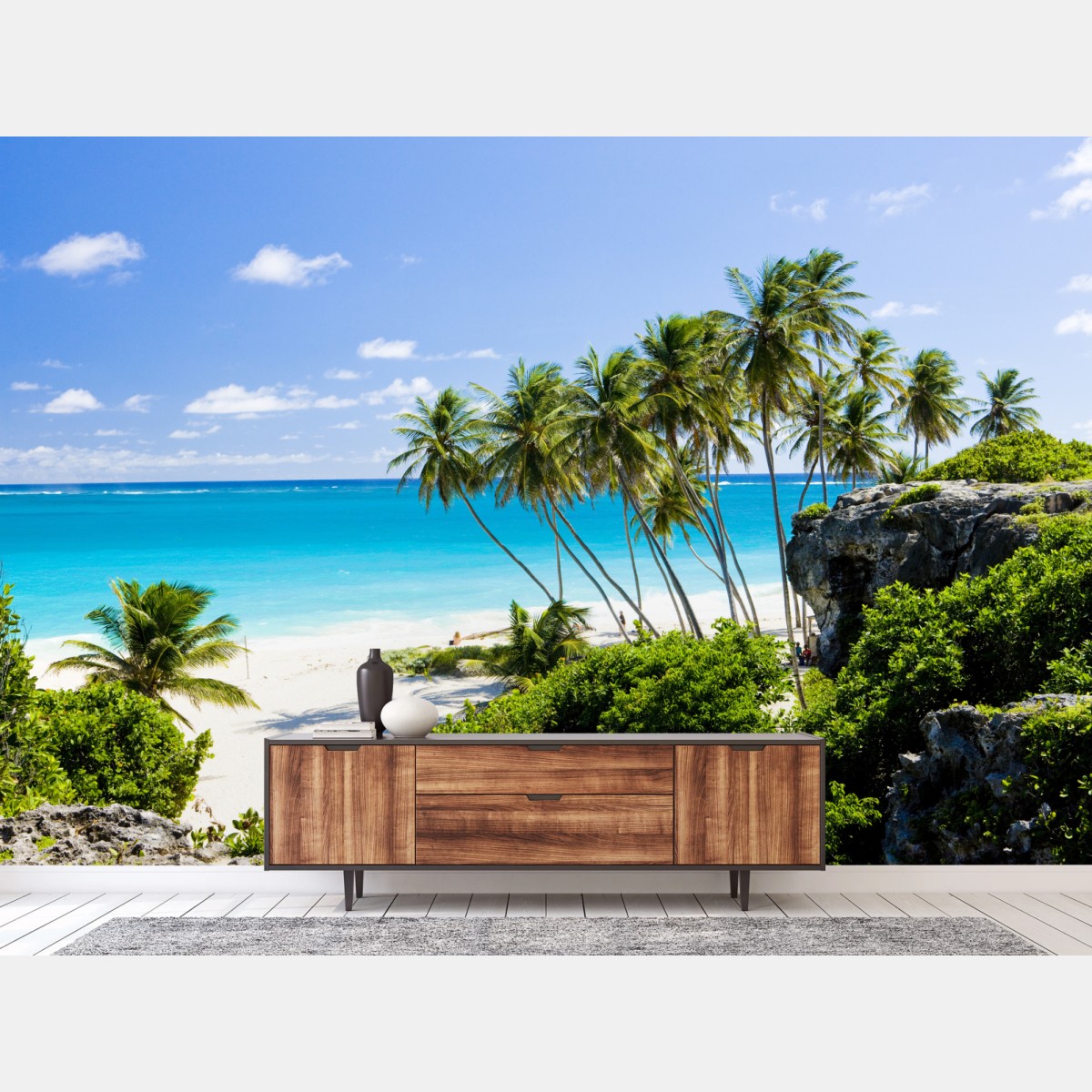 Fototapete Bottom Bay palmenstrand, Barbados – Wallnifity®