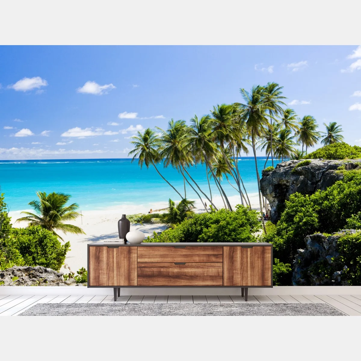 Fototapete Bottom Bay palmenstrand, Barbados – Wallnifity® Fototapete Bottom Bay palmenstrand, Barbados – Wallnifity®