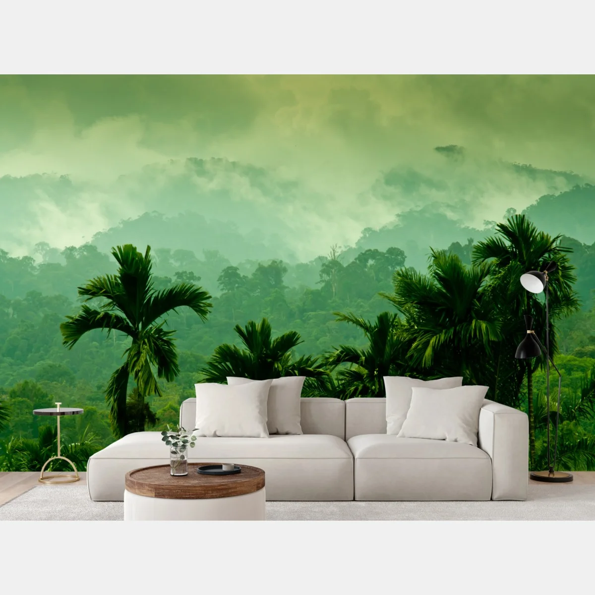 Fototapete neblige tropische dschungellandschaft – Wallnifity® Fototapete neblige tropische dschungellandschaft – Wallnifity®