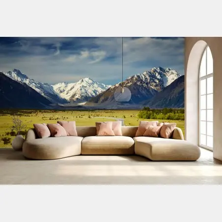Fototapete straße zu den Südlichen Alpen, Neuseeland – Wallnifity®