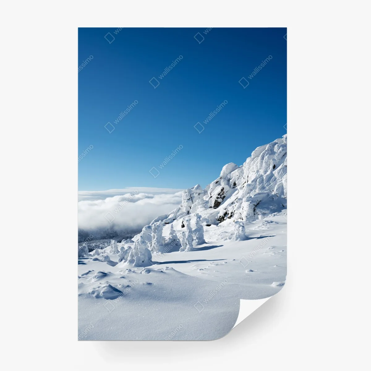 Fototapete ruhige verschneite berglandschaft – Wallnifity® Fototapete ruhige verschneite berglandschaft – Wallnifity®