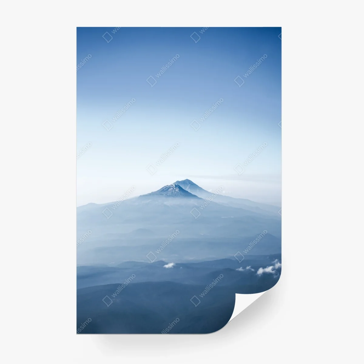 Fototapete neblige blaue berggipfel – Wallnifity®